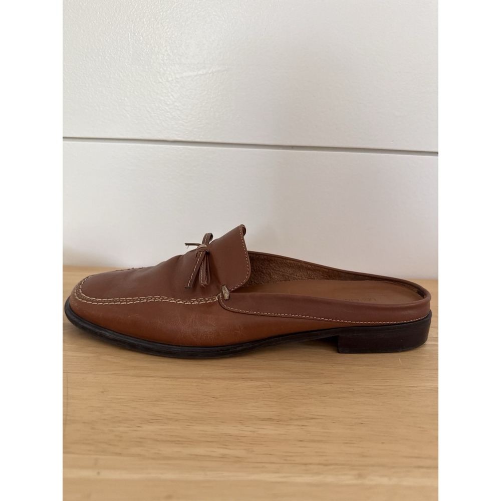 Vintage Liz Claiborne Leather Loafers Size 8.5 Brown Slip On Preppy Classic - Picture 4 of 8